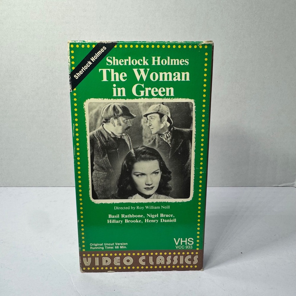 Sherlock Holmes The Woman in Green VHS Basil Rathbone Nigel Bruce Video Classics